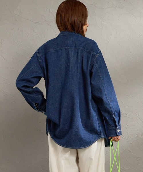 DANTON（ダントン）の「[DANTON/ダントン] 11ozデニム シャツジャケット（その他アウター・レディース・ネイビー・36）」の6枚目の写真
