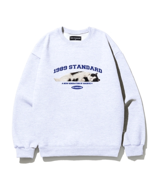 1989STANDARD(1989スタンダード)の「ARCH CHARMING CAT スウェット(STMSTD-0040)(スウェット・メンズ・ライトグレー/ブラック/ネイビー/ダークグレー・MEDIUM/LARGE/X-LARGE)」の3枚目の写真