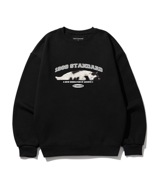 1989STANDARD(1989スタンダード)の「ARCH CHARMING CAT スウェット(STMSTD-0040)(スウェット・メンズ・ライトグレー/ブラック/ネイビー/ダークグレー・MEDIUM/LARGE/X-LARGE)」の2枚目の写真