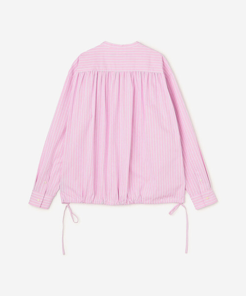 nicholson&nicholson(ニコルソンアンドニコルソン)の「nicholson & nicholson | 〈別注〉ドローストリングブラウス WOMEN(シャツ/ブラウス・レディース・ピンク/イエロー・38)」の4枚目の写真