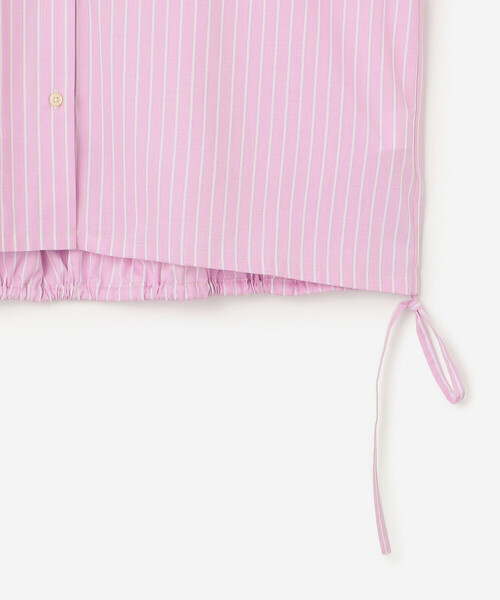 nicholson&nicholson(ニコルソンアンドニコルソン)の「nicholson & nicholson | 〈別注〉ドローストリングブラウス WOMEN(シャツ/ブラウス・レディース・ピンク/イエロー・38)」の7枚目の写真