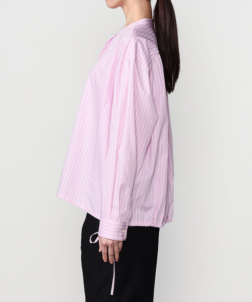nicholson&nicholson(ニコルソンアンドニコルソン)の「nicholson & nicholson | 〈別注〉ドローストリングブラウス WOMEN(シャツ/ブラウス・レディース・ピンク/イエロー・38)」の10枚目の写真