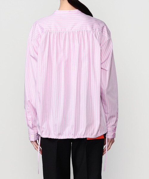 nicholson&nicholson(ニコルソンアンドニコルソン)の「nicholson & nicholson | 〈別注〉ドローストリングブラウス WOMEN(シャツ/ブラウス・レディース・ピンク/イエロー・38)」の11枚目の写真