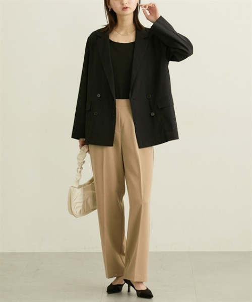 nissen（ニッセン）の「シアーテーラードジャケット【ウォッシャブル】（カバーオール・レディース・ブラック/アイボリー・L/M/LL/3L）」の18枚目の写真