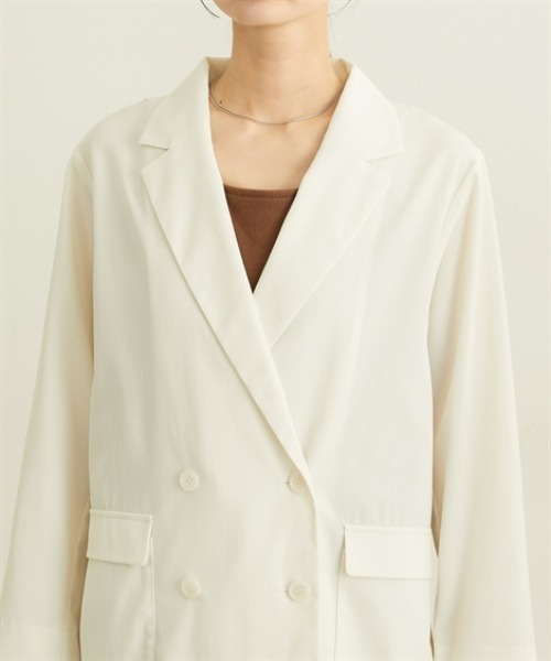 nissen（ニッセン）の「シアーテーラードジャケット【ウォッシャブル】（カバーオール・レディース・ブラック/アイボリー・L/M/LL/3L）」の20枚目の写真