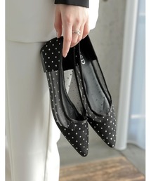 MEISM（ミズム）の「[MEISM by Re:EDIT]メッシュドットフラットシューズ（パンプス）」