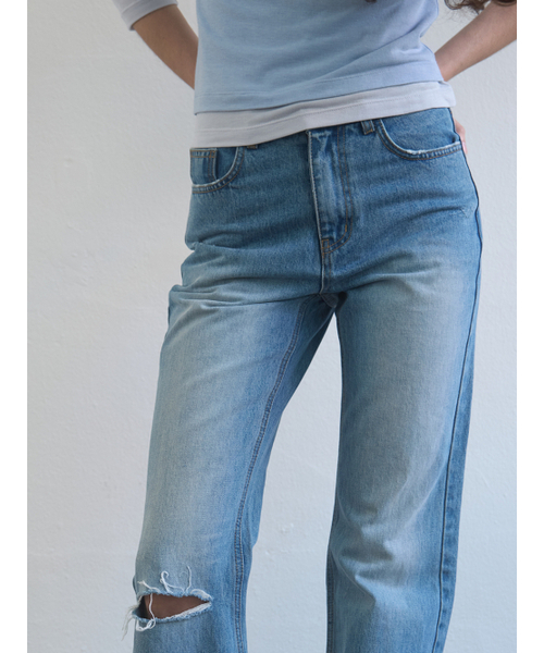 Kijun(キジュン)の「Single Cut Flared Jeans Blue(デニムパンツ・レディース・その他・SMALL/MEDIUM)」の8枚目の写真