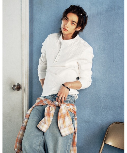 Guess（ゲス）の「MEN'S Woven L/Slv Shirt 長袖シャツ（シャツ/ブラウス・メンズ・ネイビー/オレンジ・MEDIUM/LARGE/X-LARGE/ONE SIZE）」の13枚目の写真