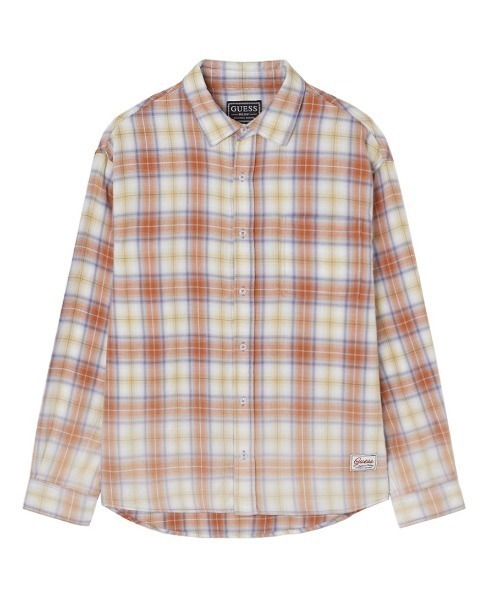 Guess（ゲス）の「MEN'S Woven L/Slv Shirt 長袖シャツ（シャツ/ブラウス・メンズ・ネイビー/オレンジ・MEDIUM/LARGE/X-LARGE/ONE SIZE）」の17枚目の写真