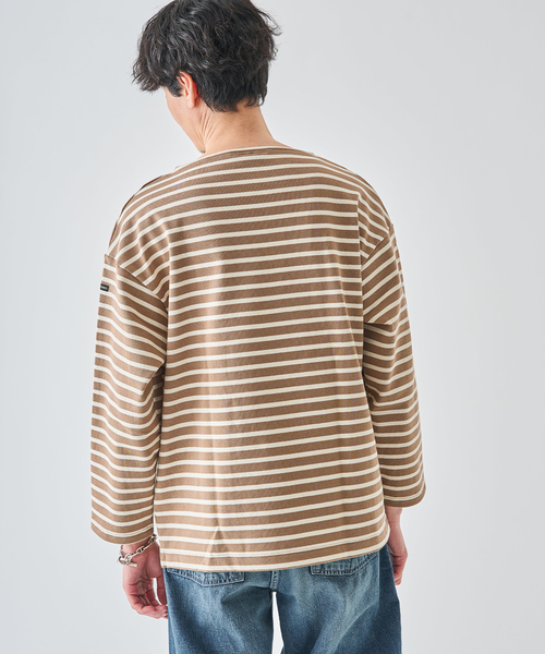 SAINT JAMES（セントジェームス）の「SAINT JAMES (セントジェームス) 別注 ウエッソン ルーズ ボーダー（Tシャツ/カットソー・メンズ・グリーン/コバルトブルー/ネイビー/キャメル/ブラウン系その他・5/6/4）」の20枚目の写真