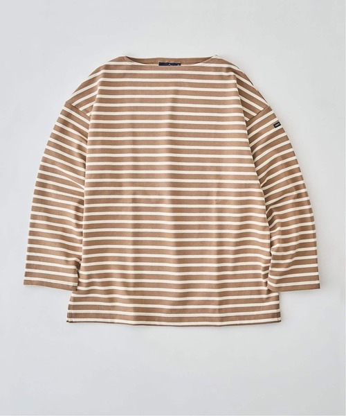 SAINT JAMES(セントジェームス)の「SAINT JAMES (セントジェームス) 別注 ウエッソン ルーズ ボーダー(Tシャツ/カットソー・メンズ・グリーン/コバルトブルー/ネイビー/キャメル/ブラウン系その他・5/6/4)」の5枚目の写真
