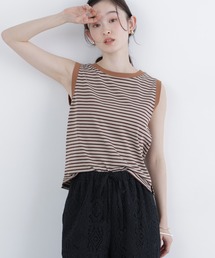 N.（N. Natural Beauty Basic） | 【STAR＆STRIPE】ノースリーブボーダーカットソー(タンクトップ)