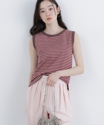 N.（N. Natural Beauty Basic） | 【STAR＆STRIPE】ノースリーブボーダーカットソー(タンクトップ)