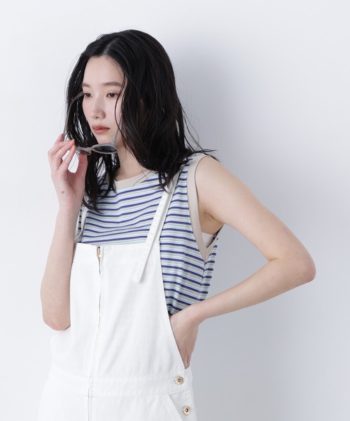 N.（N. Natural Beauty Basic）（エヌエヌナチュラルビューティーベーシック）の「【STAR＆STRIPE】ノースリーブボーダーカットソー（タンクトップ・レディース・ブルー系その他2/ブラウン系その他/ピンク系その他2・FREE）」の13枚目の写真