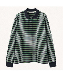 MAC MOC（マックモック）の「ボタンラグビー ボタンラグビーストライプラグビーシャツ_2カラー（ポロシャツ）」