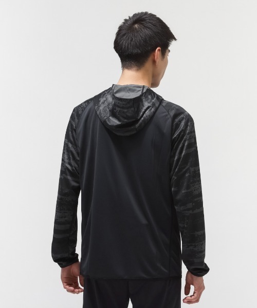 ASICS（アシックス）の「アシックス ASICS ヒートシールドサマーニットフーディー（ナイロンジャケット・メンズ・ブラック/ホワイト・L/LL/M）」の4枚目の写真