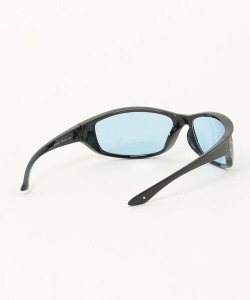 VIBGYOR（ヴィブジョー）の「ラップサングラス / カラーレンズサングラス ブラックフレーム Y2K 韓国系 古着MIX トレンドアイウェア ユニセックス(DAY)（サングラス・メンズ・ブラウン/ブルー・FREE）」の10枚目の写真