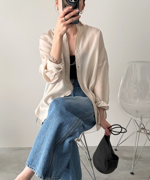 meilmada(メイルマダ)の「シアールーズシャツ(シャツ/ブラウス・レディース・ベージュ/ラベンダー・FREE)」の18枚目の写真