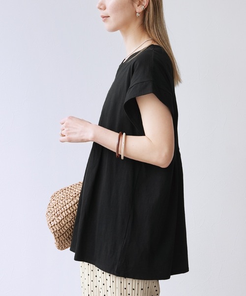 reca（レカ）の「Keyネックカットソー（Tシャツ/カットソー・レディース・ブルー系その他/アイボリー/ブラック・M）」の11枚目の写真