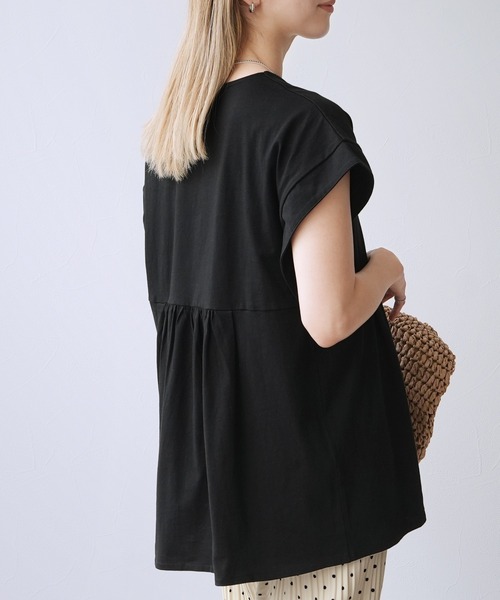 reca（レカ）の「Keyネックカットソー（Tシャツ/カットソー・レディース・ブルー系その他/アイボリー/ブラック・M）」の14枚目の写真