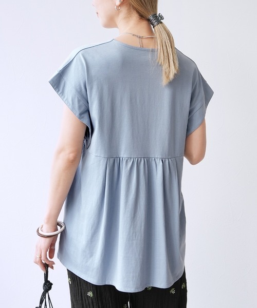 reca（レカ）の「Keyネックカットソー（Tシャツ/カットソー・レディース・ブルー系その他/アイボリー/ブラック・M）」の17枚目の写真