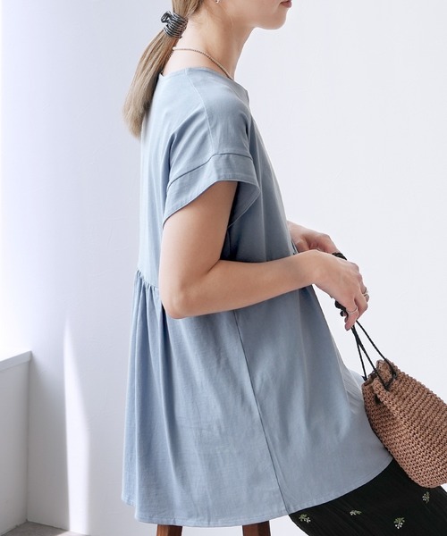 reca（レカ）の「Keyネックカットソー（Tシャツ/カットソー・レディース・ブルー系その他/アイボリー/ブラック・M）」の18枚目の写真