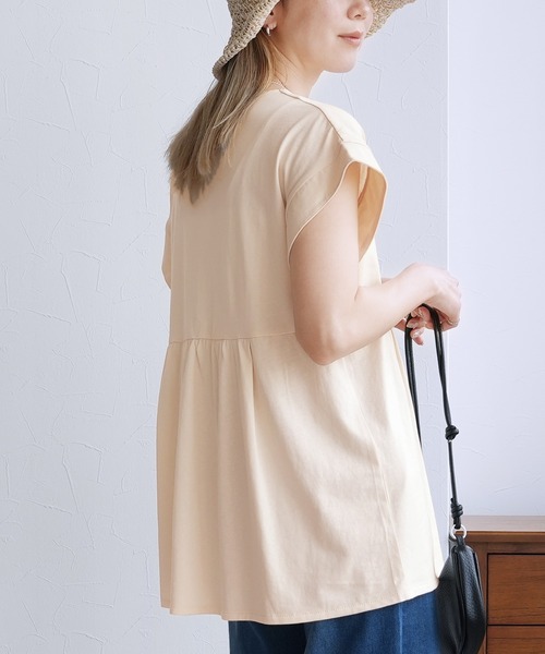 reca（レカ）の「Keyネックカットソー（Tシャツ/カットソー・レディース・ブルー系その他/アイボリー/ブラック・M）」の6枚目の写真