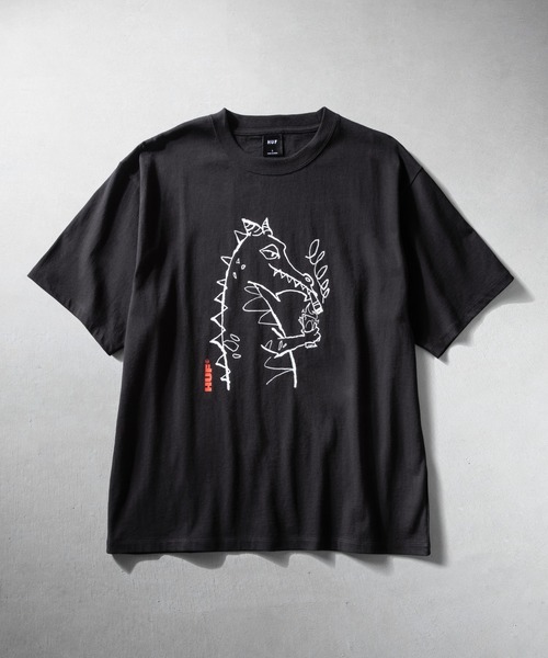 HUF(ハフ)の「CASH DRAGON TEE(Tシャツ/カットソー・メンズ・ブラック/ホワイト・S/M/L/XL/XXL)」の2枚目の写真