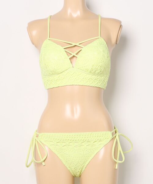 Beach Queen（ビーチクイーン）の「Beach Queen/ビーチクイーン ﾆｯﾄｸﾛｼｪｽﾄﾗｯﾋﾟｰﾋﾞｷﾆ 水着 413090（水着・レディース・ブラック/カーキ/ホワイト/イエロー/ネイビー・M）」の5枚目の写真