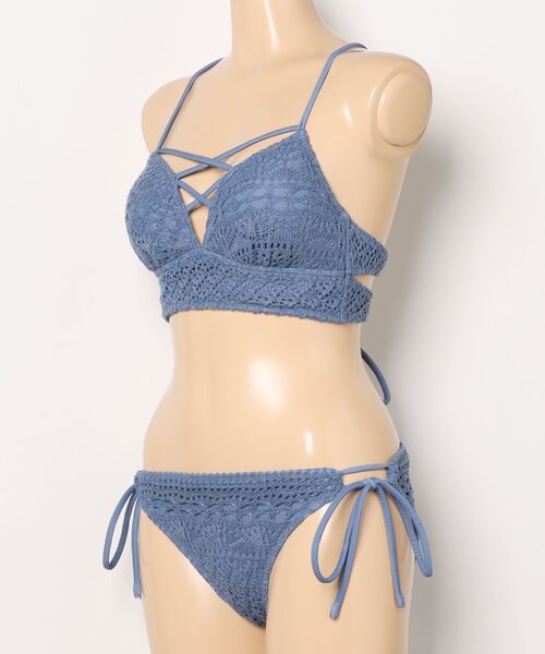 Beach Queen（ビーチクイーン）の「Beach Queen/ビーチクイーン ﾆｯﾄｸﾛｼｪｽﾄﾗｯﾋﾟｰﾋﾞｷﾆ 水着 413090（水着・レディース・ブラック/カーキ/ホワイト/イエロー/ネイビー・M）」の6枚目の写真