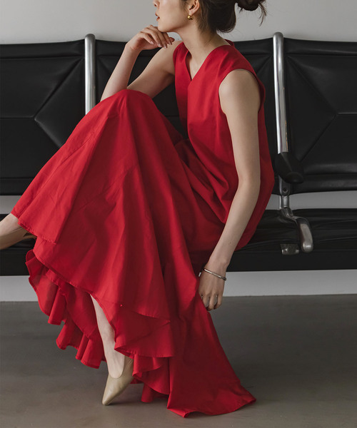 MARIHA（マリハ）の「《追加・NOBLE別注カラー》MARIHA/マリハ 夏の月影のドレス（ワンピース・レディース・ベージュ/ブラック/レッド/ブラウン・38/36/34）」の4枚目の写真