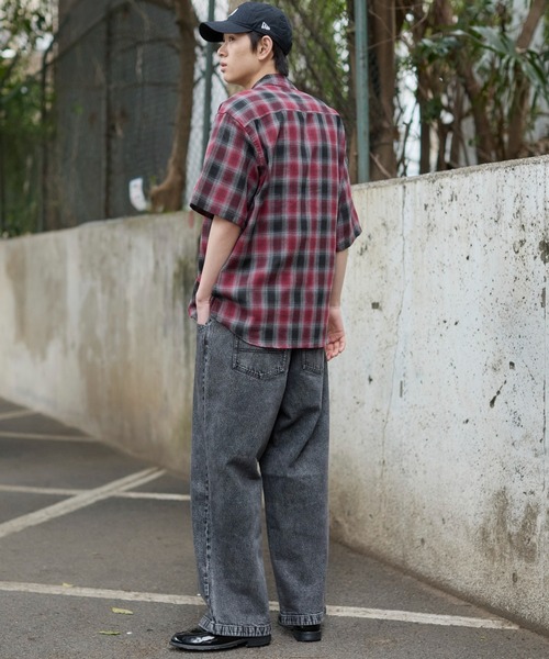WEGO(ウィゴー)の「WEGO/【26年春夏新作】タックワイドストレートデニム(デニムパンツ・メンズ・スカイブルー/ブラック系3・SMALL/MEDIUM/LARGE)」の12枚目の写真