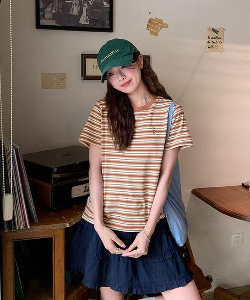 AsheKsha（アシクシャ）の「丸首半袖Tシャツ（Tシャツ/カットソー・レディース・カラフル・M）」の12枚目の写真
