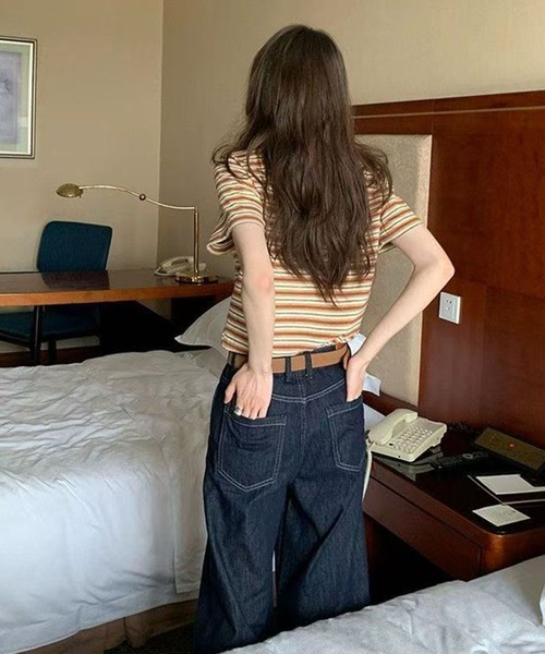 AsheKsha（アシクシャ）の「丸首半袖Tシャツ（Tシャツ/カットソー・レディース・カラフル・M）」の14枚目の写真