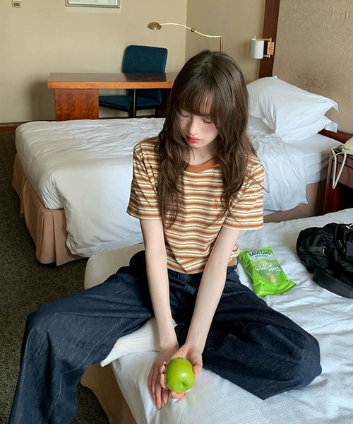 AsheKsha（アシクシャ）の「丸首半袖Tシャツ（Tシャツ/カットソー・レディース・カラフル・M）」の7枚目の写真