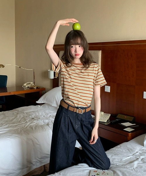 AsheKsha（アシクシャ）の「丸首半袖Tシャツ（Tシャツ/カットソー・レディース・カラフル・M）」の10枚目の写真
