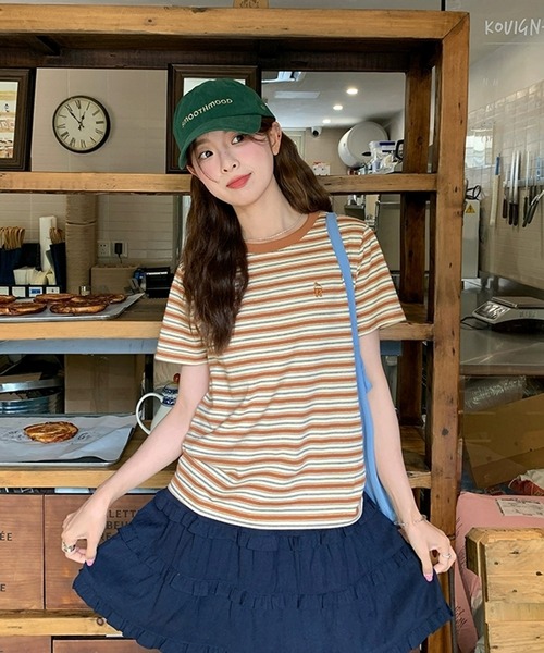 AsheKsha（アシクシャ）の「丸首半袖Tシャツ（Tシャツ/カットソー・レディース・カラフル・M）」の21枚目の写真