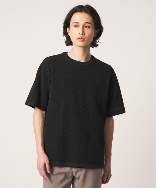 A DAY IN THE LIFE UNITED ARROWS(アデイインザライフユナイテッドアローズ)の「ハイツイスト メッシュ レイヤード カットソー-ウォッシャブル-<A DAY IN THE LIFE>(ニット/セーター・メンズ・ブラック/ホワイト・M/L)」の5枚目の写真