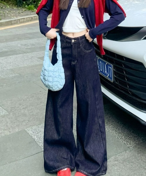REBALANCE(リバランス)の「ワイドレッグデニム(デニムパンツ・レディース・A・MEDIUM/LARGE/X-LARGE)」の6枚目の写真