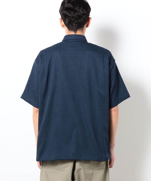 Grand PARK(グランドパーク)の「リネンライクポリエステルコードシャツ(シャツ/ブラウス・メンズ・ライトグレー/ネイビー/カーキ/チャコールグレー/オフホワイト・M/L)」の7枚目の写真