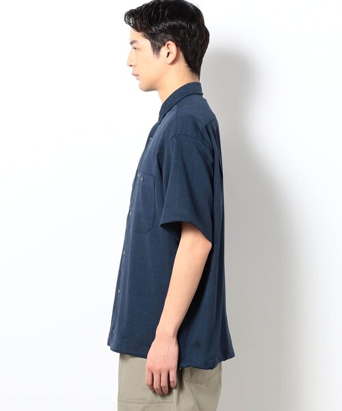 Grand PARK(グランドパーク)の「リネンライクポリエステルコードシャツ(シャツ/ブラウス・メンズ・ライトグレー/ネイビー/カーキ/チャコールグレー/オフホワイト・M/L)」の8枚目の写真