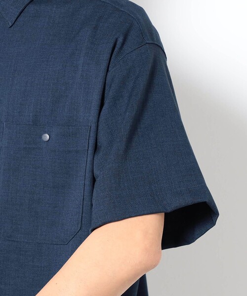 Grand PARK(グランドパーク)の「リネンライクポリエステルコードシャツ(シャツ/ブラウス・メンズ・ライトグレー/ネイビー/カーキ/チャコールグレー/オフホワイト・M/L)」の11枚目の写真