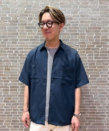 リネンライクポリエステルコードシャツ