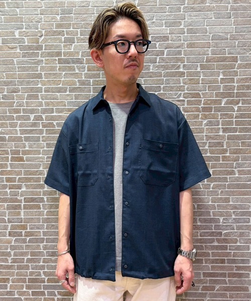 Grand PARK（グランドパーク）の「リネンライクポリエステルコードシャツ（シャツ/ブラウス・メンズ・ライトグレー/ネイビー/カーキ/チャコールグレー/オフホワイト・M/L）」の22枚目の写真