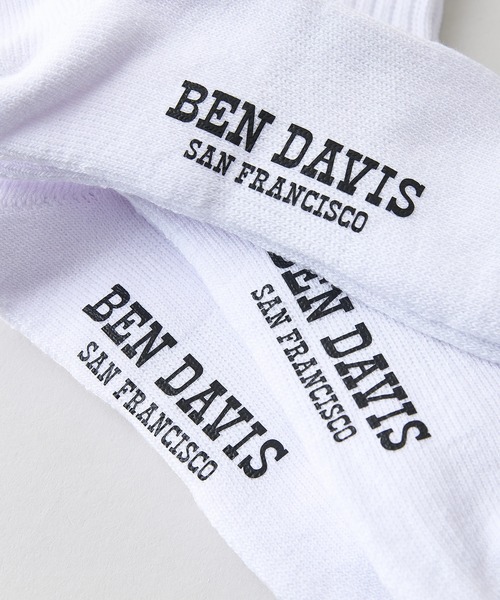 BEN DAVIS(ベンデイビス)の「【BEN DAVIS/ベンデイビス】BEN 3Pラインソックス 9926 3足組 3本ライン ストリート スケーター アメカジ ワーク 古着ミックス 25cm~27cm(ソックス/靴下・メンズ・ホワイト・FREE)」の3枚目の写真