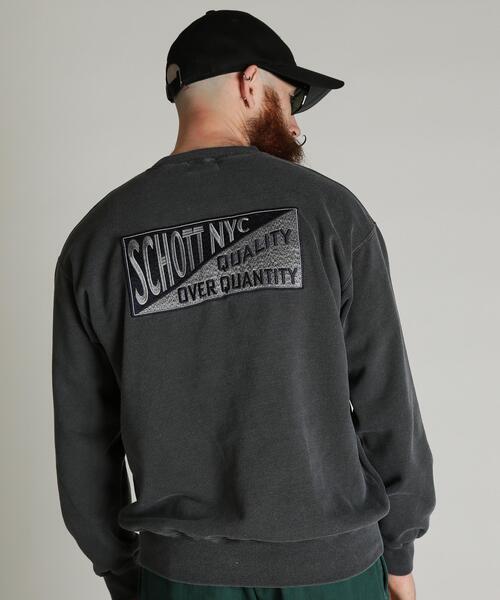 Schott(ショット)の「Schott/ショット/CREW SWEAT SQUARE Schott N.Y.C. EMB./クルー 刺繍スウェット スクエア ショット ニューヨーク(スウェット・メンズ・ブラック/ブラウン・2XL/M/XL/L)」の15枚目の写真