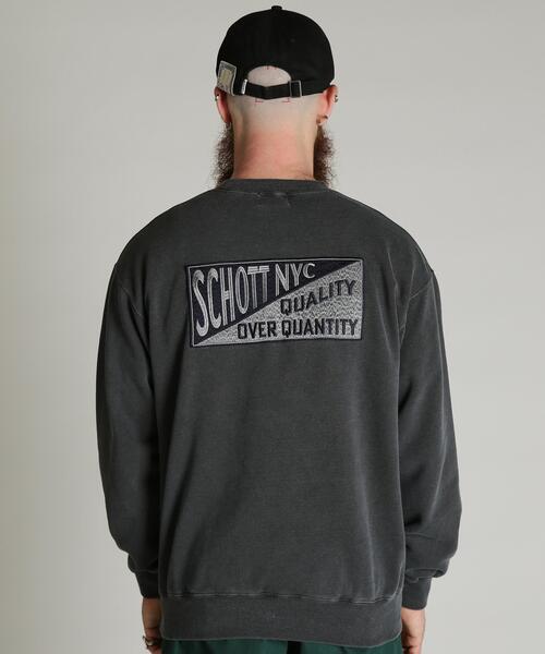 Schott(ショット)の「Schott/ショット/CREW SWEAT SQUARE Schott N.Y.C. EMB./クルー 刺繍スウェット スクエア ショット ニューヨーク(スウェット・メンズ・ブラック/ブラウン・2XL/M/XL/L)」の18枚目の写真