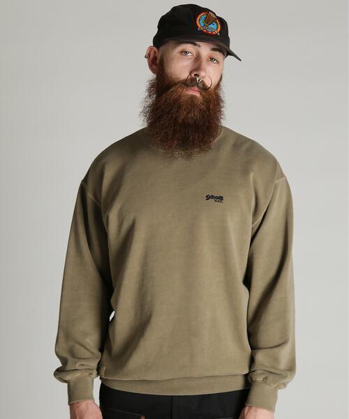 Schott(ショット)の「Schott/ショット/CREW SWEAT SQUARE Schott N.Y.C. EMB./クルー 刺繍スウェット スクエア ショット ニューヨーク(スウェット・メンズ・ブラック/ブラウン・2XL/M/XL/L)」の4枚目の写真