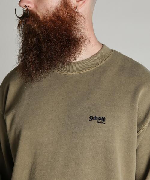 Schott(ショット)の「Schott/ショット/CREW SWEAT SQUARE Schott N.Y.C. EMB./クルー 刺繍スウェット スクエア ショット ニューヨーク(スウェット・メンズ・ブラック/ブラウン・2XL/M/XL/L)」の7枚目の写真