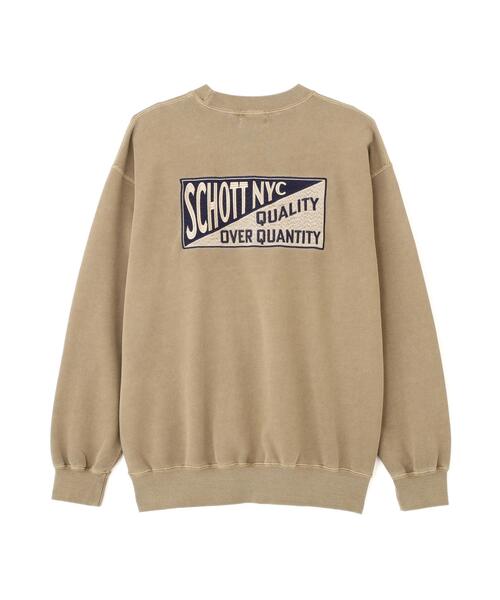 Schott(ショット)の「Schott/ショット/CREW SWEAT SQUARE Schott N.Y.C. EMB./クルー 刺繍スウェット スクエア ショット ニューヨーク(スウェット・メンズ・ブラック/ブラウン・2XL/M/XL/L)」の12枚目の写真